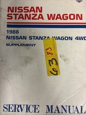 1986 Nissan Stanza Wagon 4WD Shop Service Repair Maintenance Manual Supplement picture