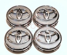 SET OF 4 TOYOTA WHEEL RIM RIMS CENTER HUB CAPS CHROME LOGO 57MM PRIUS COROLLA picture
