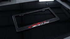 Corvette ZR1X C8 Black 100% 3K Carbon Fiber License Plate Frame picture