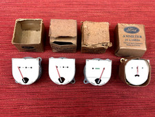 4 NOS 1942  Ford Super Deluxe dash gauges, oil, temp, fuel, amp. 21A-9280 picture