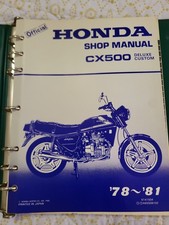 1978-81 Honda CX500 Deluxe Custom Shop Repair Service Manual 6141504 with Binder picture