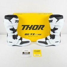 Thor Blitz XR Motocross Boots In White/Black - Men's US Size 11 (3410-3104) picture
