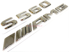 #2 S560+AMG CHROME FIT MERCEDES REAR TRUNK EMBLEM BADGE NAMEPLATE DECAL NUMBERS picture
