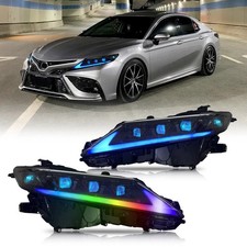 TT-ABC Pair RGB LED Headlight For 2018-2024 Toyota Camry 8th Gen Front Head Lamp picture