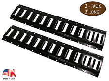 2Pk 2' E-Track Horizontal Galvanized Black Powder Coated, Steel -Made in USA picture