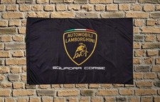 Lamborghini 3x5 FT Flag Car Racing Black Banner for Garage Man Wall Good Decore picture