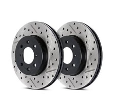 StopTech 127.34108L + 127.34108R Drilled & Slotted Brake Rotors - Front Set picture