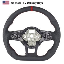 Sports Perforated Leather Steering Wheel For VW Golf MK7 7.5 GTI R GTD 2013-2020 picture