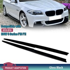 For BMW F10 F11 5 Series M5 2011-2016 Glossy Black Side Skirt Extension M Style picture
