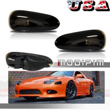 Smoked JDM Style Front Corner Turn Signal Lamps For 1994-1998 Mitsubishi 3000GT picture