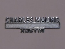 Vintage Charles Maund Oldsmobile Austin Texas Metal Dealer Badge Emblem TX Tag picture