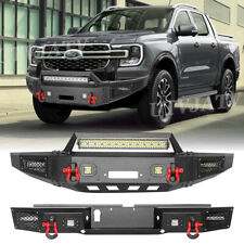 Aaiwa Front or Rear Bumper w/LED Lights Winch Plate For 2019-2023 Ford Ranger picture