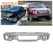 For 2009-2014 Ford F150 NEW Chrome Steel Front Bumper Face Bar w/Fog Hole picture