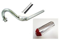 RED tip 28mm MUFFLER EXHAUST PIPE SET FOR XR50 CRF50 PIT DIRT BIKE RED  NEW picture