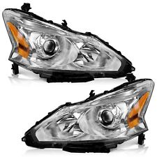 WEELMOTO Headlights Assembly For 2013-2015 Nissan Altima Sedan 4Dr Chrome L+R picture