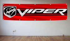 Dodge Viper Banner 2X8Ft Flag Racing Car Hellcat Srt Muscle Car Garage picture