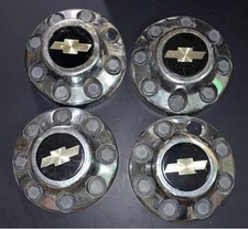 Chevrolet OEM Chrome Plated 8 Lug Hub Center Caps Set of 4 picture