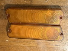 1963 STUDEBKAKER LARK LH RH AMBER DIRECTIONAL PARK LIGHT LENS PAIR OEM 63 DPA picture