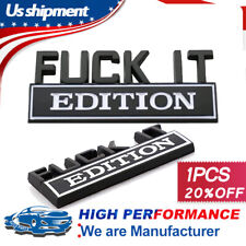2x Fuck-IT Edition 3D Emblem Badge Decals for Universal Car Truck (Black White) picture