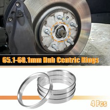 4pcs OD 65.1mm to ID 60.1mm Aluminum Alloy Car Hub Centric Rings Wheel Spacer picture