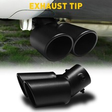 Car Rear Exhaust Pipe Tail Muffler Tip Matte Black Stainless Steel Accessories K picture