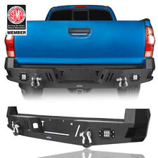 Rear Back Bumper w/ 2x 18w LED Floodlights & D-Rings Fit 2005-2015 Toyota Tacoma picture