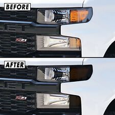 FOR 19-21 Chevy Silverado Custom Trail Boss Headlight Side Marker SMOKE Tint  picture