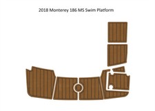 2018 Monterey 186 MS Swim Platform Step Pad Boat EVA Foam Faux Teak Deck Floor picture