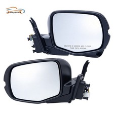 Fit 16-18 Honda Pilot Left & Right Side Mirrors Heated Manual Fold Camera Set picture