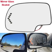 Heated LED Turn Signal Driver Side LH View Mirror Glass For 2003-07 Chevy GMC UO picture