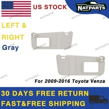 09-16 Toyota Venza Pair Gray Sun Visor W/ Light 743100T021B1 743200T021B1 picture
