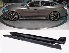 Dry Carbon Fiber Exterior Side Skirt Side Splitters Cover For BMW I4 2022-2024 picture