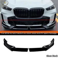 Fit 2024-26 BMW X5 G05 M Sport LCI MP Style Gloss Black Front Bumper Lip Spoiler picture