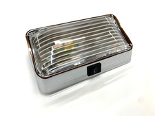 Chrome Universal Interior Dome Light w/ Switch & 1156 Bulb United Pacific 31427 picture