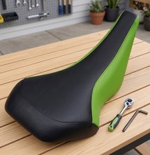 Kawasaki KFX 400 Seat Cover 2003 To 2006 Models Green Black Vinyl Seat Cover picture
