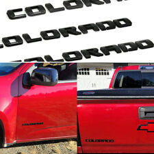 3x Gloss Black Tailgate & Door Side Decor Badge For Colorado Emblem  2007-2020 picture