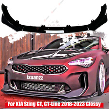 For KIA Stinger 2018-24 2021 2022 Glossy Black Front Bumper Spoiler Lip Kit picture