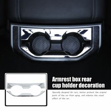 Chrome Interior Rear Water Cup Holder Trim Cover Panel For Dodge Ram 1500 2018+ picture