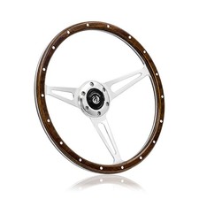 15'' Classic Wood Steering Wheel Restoration Vintage Ford Mustang Shelby AC Cobr picture