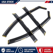 Rain Guards Smoke Tinted Car Window Weather Shields Sparking Style Shatterproof picture