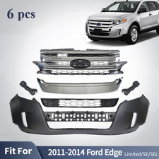 For 2011 2012 2013 2014 Ford Edge Front Bumper Cover Assembly Grille Kit Grill picture