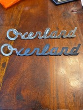 2-1948 1949 1950 1951 Willys Overland RARE Chrome Name Plate picture