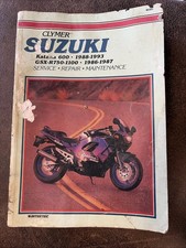 Clymer Suzuki Katana 600 1988-93 GSX-R750-1100 1986-87 Repair Manual M383 USED picture