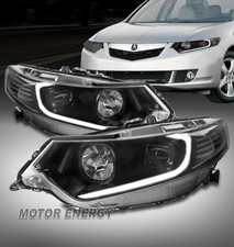 FOR 09-14 ACURA TSX [HID MODEL] LED PROJECTOR HEADLIGHTS LAMPS BLACK LEFT+RIGHT picture