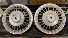 Original Vespa Accessory Hubcaps Pair 10 Inch Vintage Vigano Ulma picture