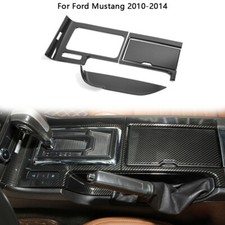Carbon Fiber Center Console Gear Shift Cup Holder Trim for 2010-14 Ford Mustang picture