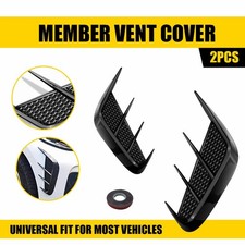 2X Car Rear Bumper Sport Side Wing Member Vent Cover Trim Gloss Black Universal picture