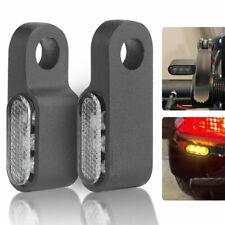 2X Mini Motorcycle LED Turn Signals Blinker Light Indicator Amber Lamp Black picture