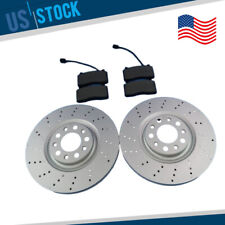 For Alfa Romeo Giulia Front Brake Pads & Drilled Rotors #11331 US Stock Hot New picture