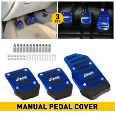 3 PCS Blue Car Universal Non-Slip Manual Transmission Brake Foot Pedal Pad Cover picture